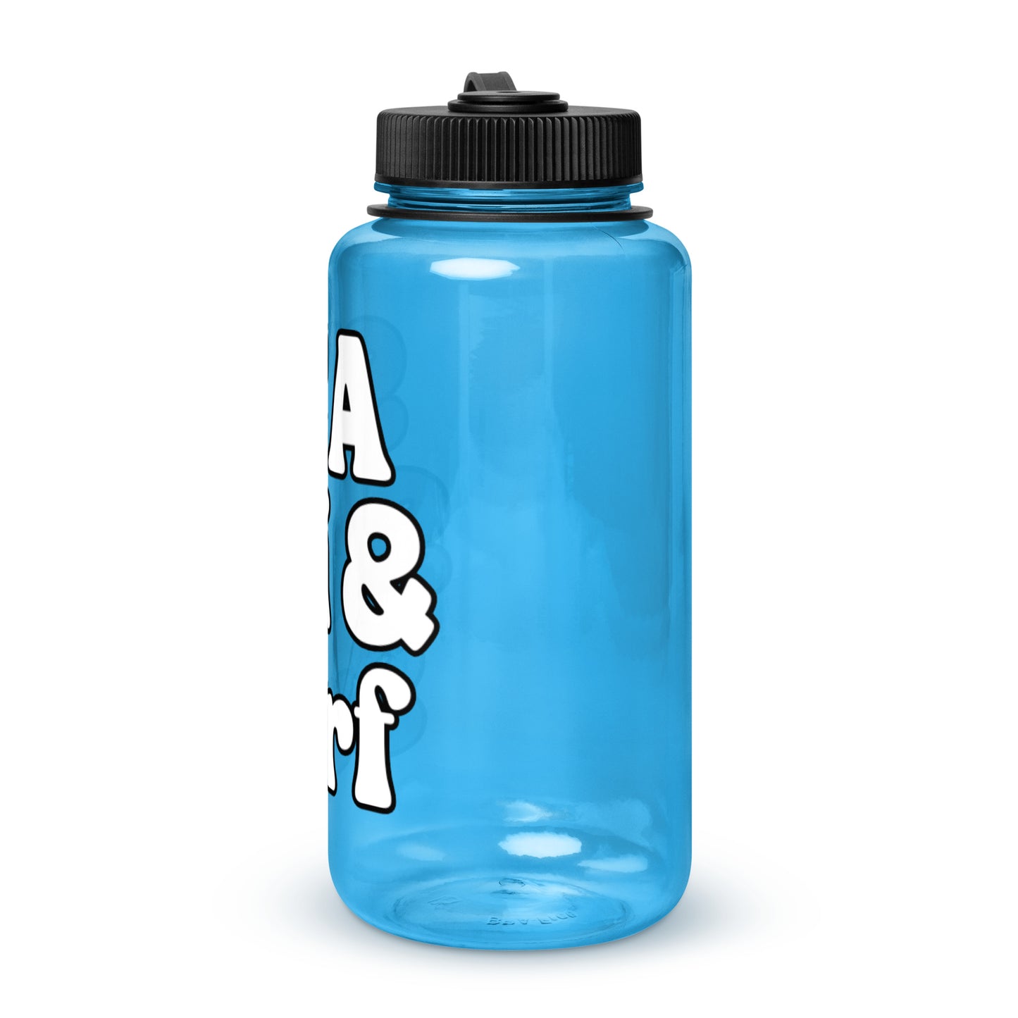 Wide mouth plastic water bottle