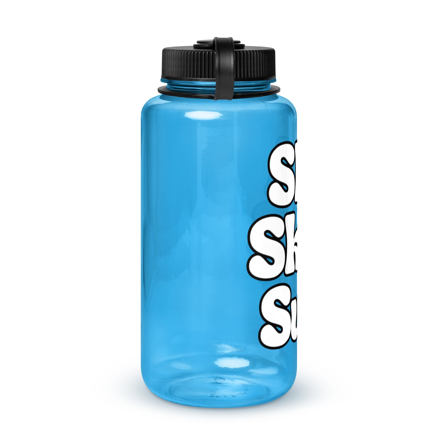 Wide mouth plastic water bottle