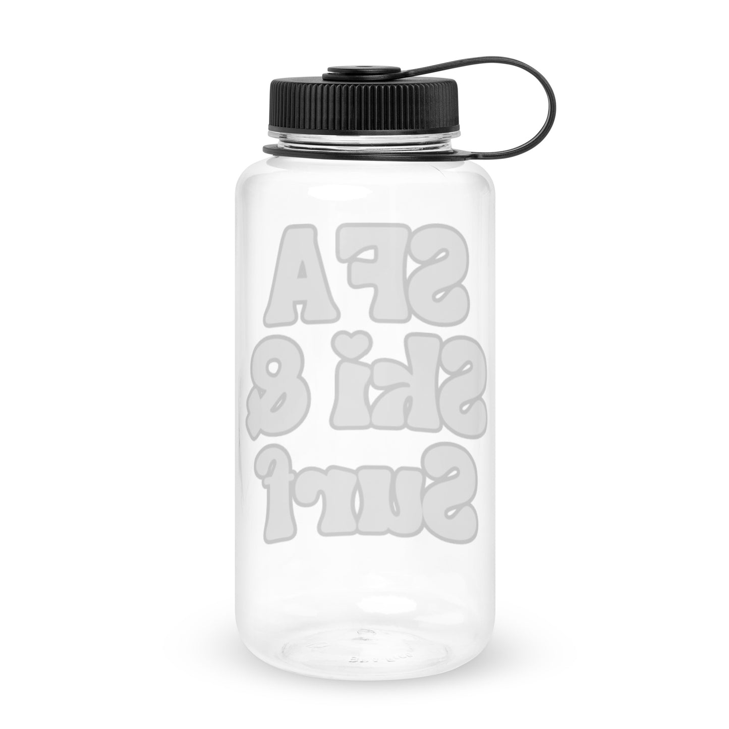 Wide mouth plastic water bottle