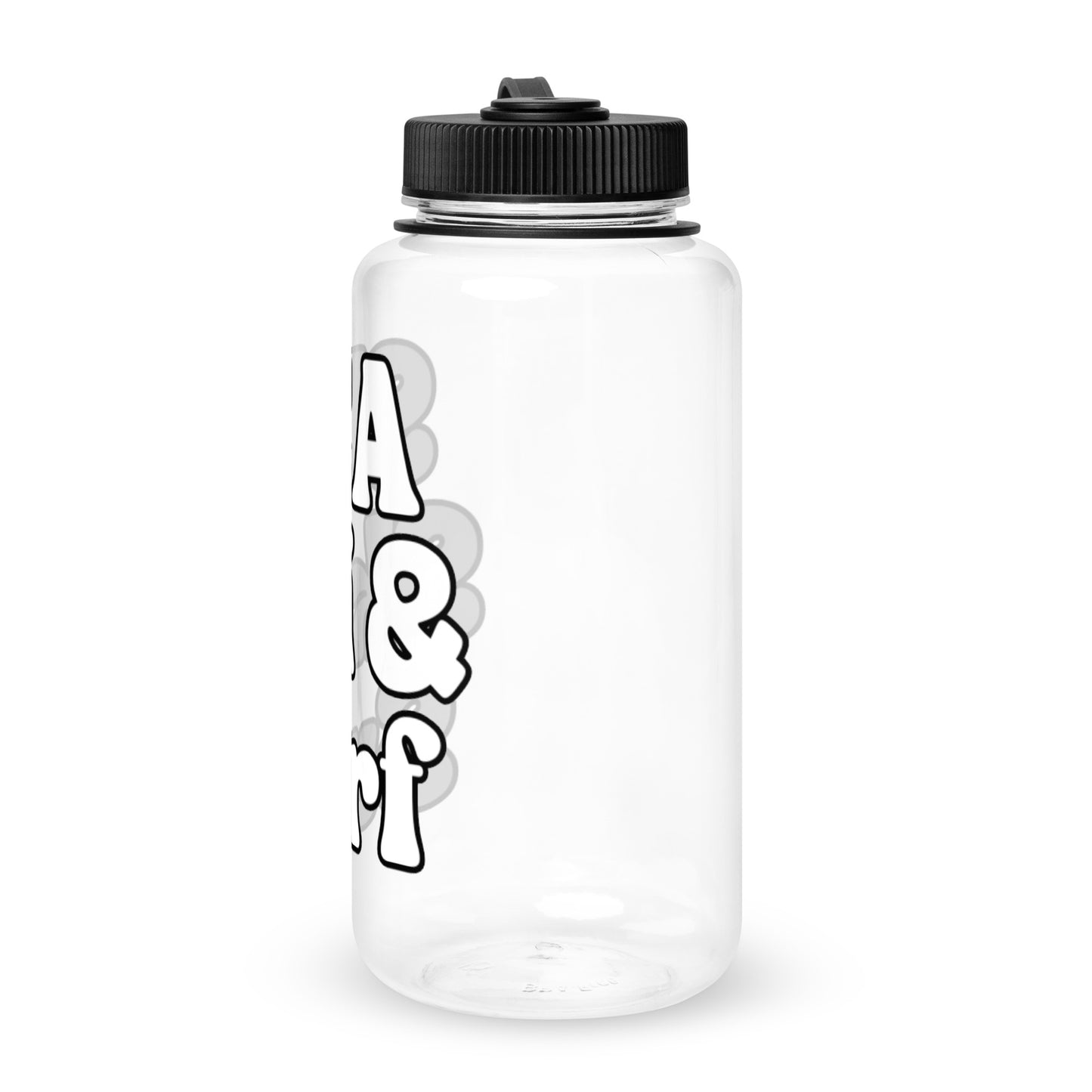 Wide mouth plastic water bottle